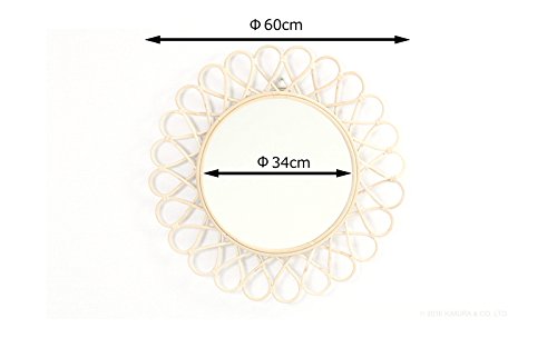 Amazon.co.jp: サンフラワーラタン サンミラー 花型 直径60cm